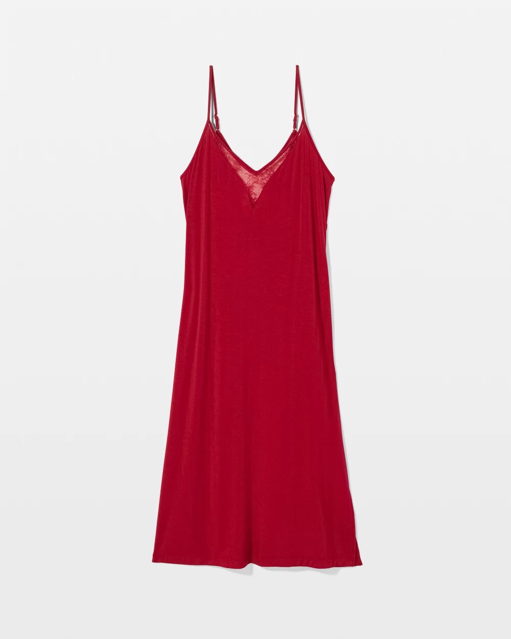 PAINT THE TOWN RED Lace Midi Nightgown