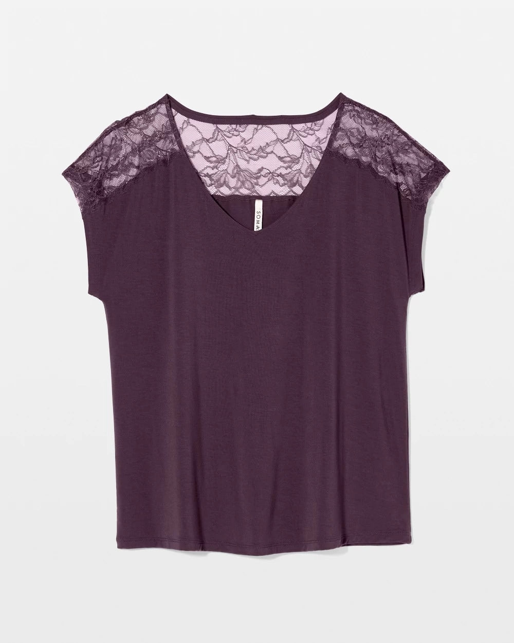 PLUM PERFECT Short Sleeve Lace Pajama Tee