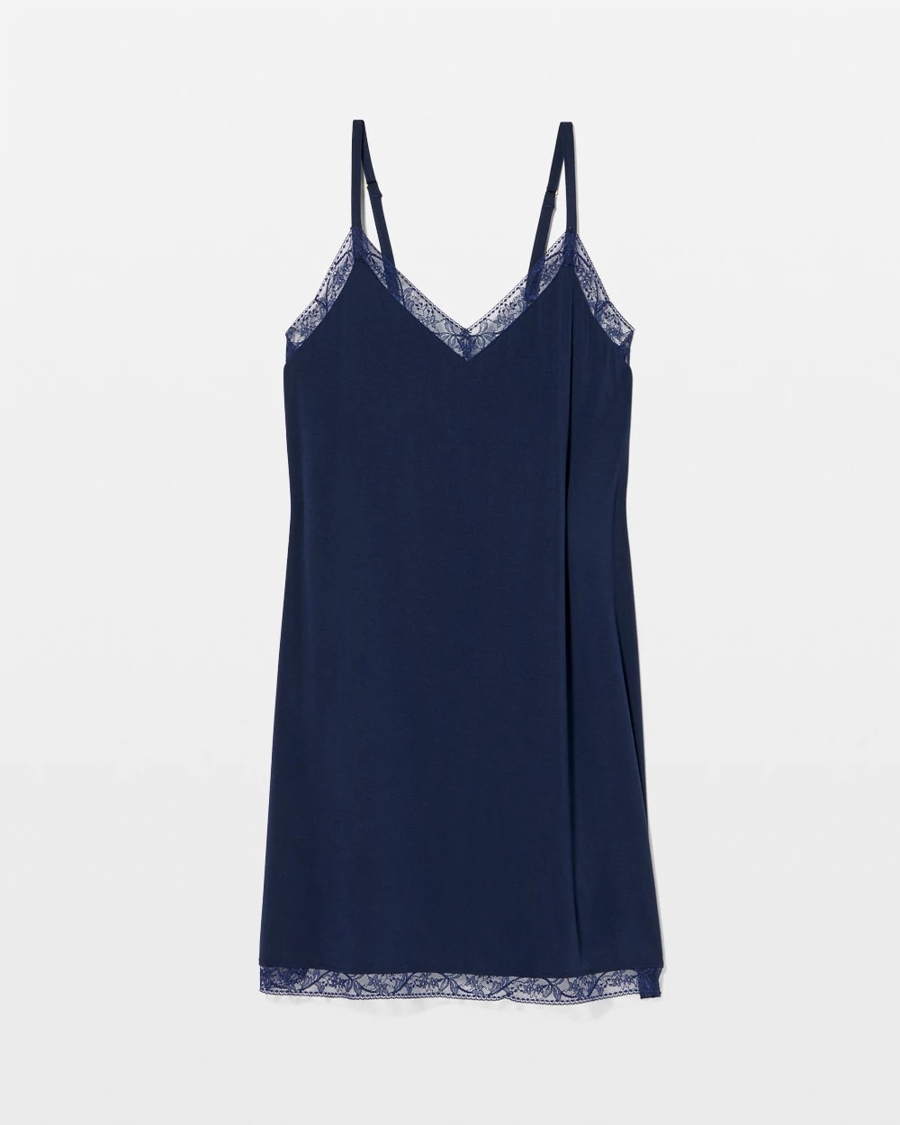 NIGHTFALL NAVY Lace Trim Chemise