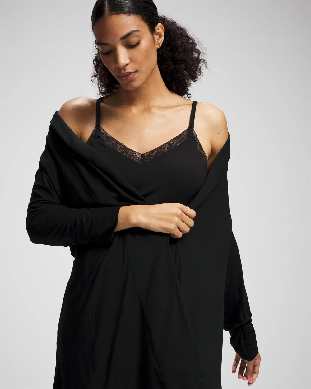 BLACK Short Robe
