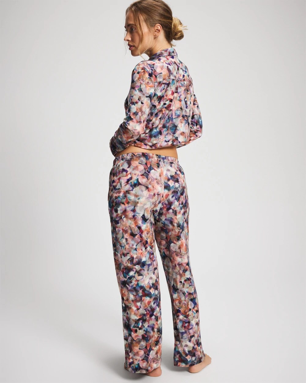 PETAL MOSAIC PETROL Ankle Pajama Pants