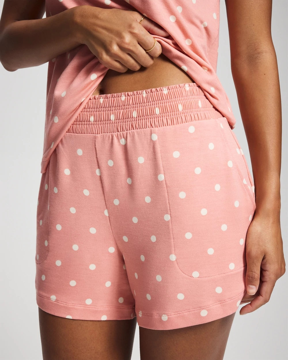 DREAMY DOT MID BLUSH PINK Pajama Shorts