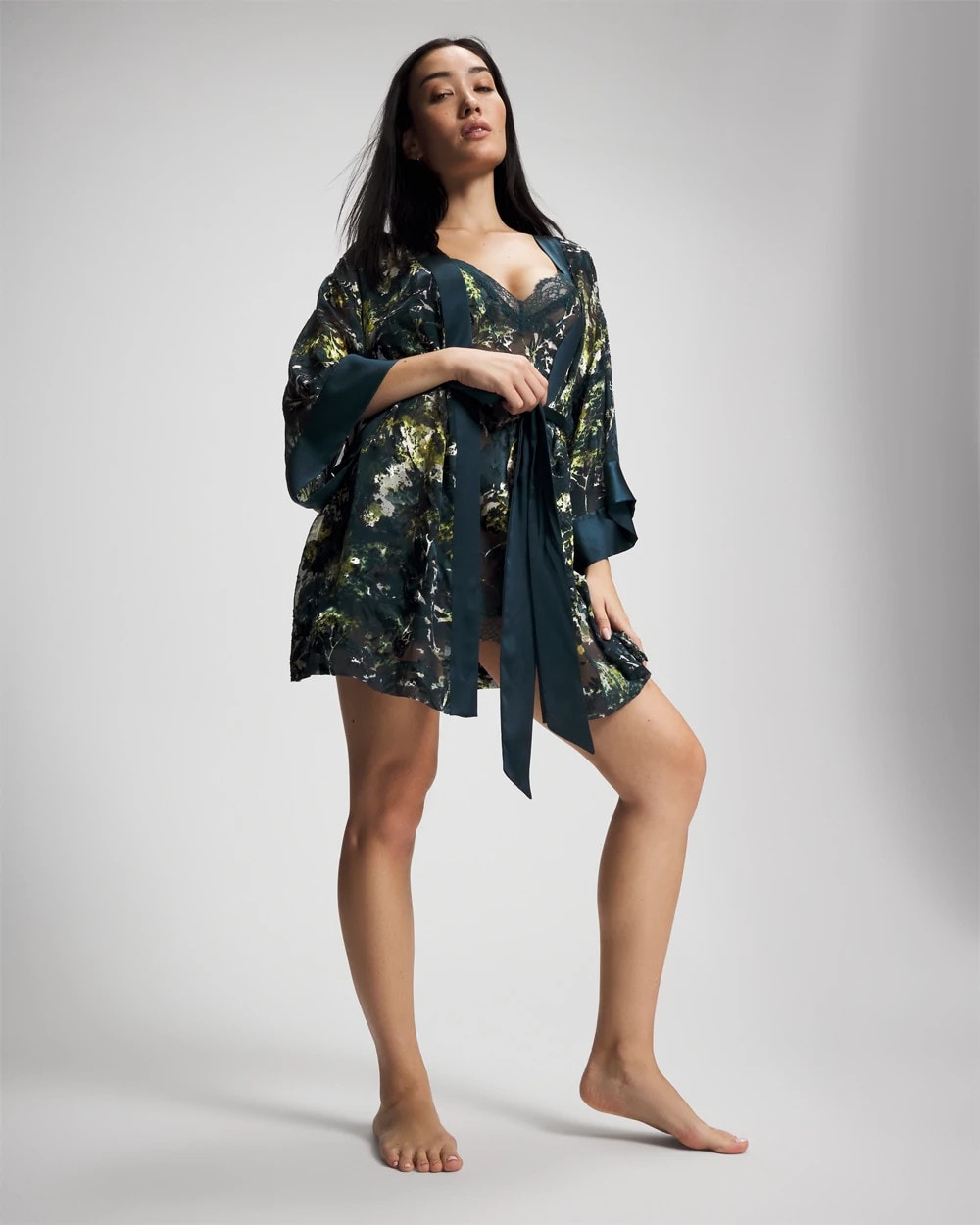 FERN FANTASY DARK HARBOUR Soma’s Sexiest Silk Burnout Robe