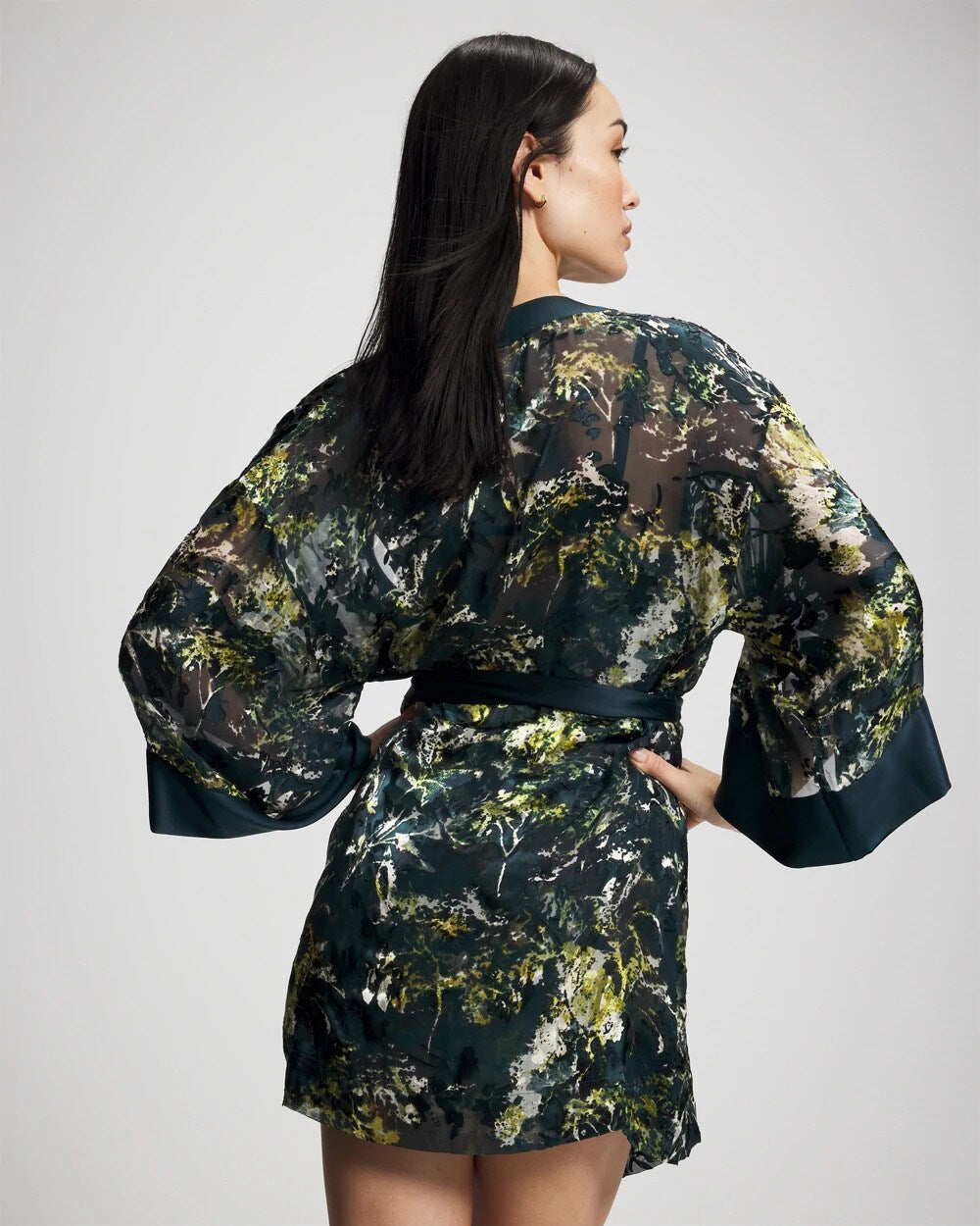FERN FANTASY DARK HARBOUR Soma’s Sexiest Silk Burnout Robe