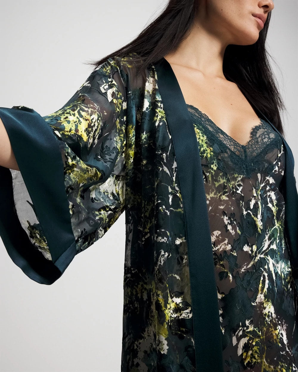 FERN FANTASY DARK HARBOUR Soma’s Sexiest Silk Burnout Robe