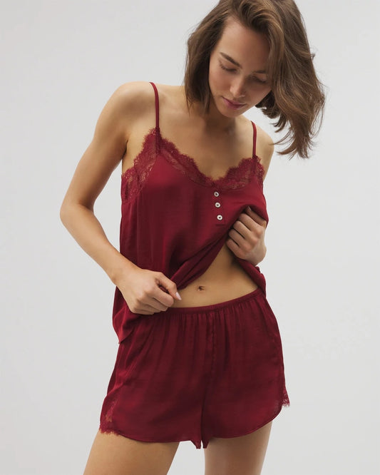FIRST KISS Lace Trim Pajama Short