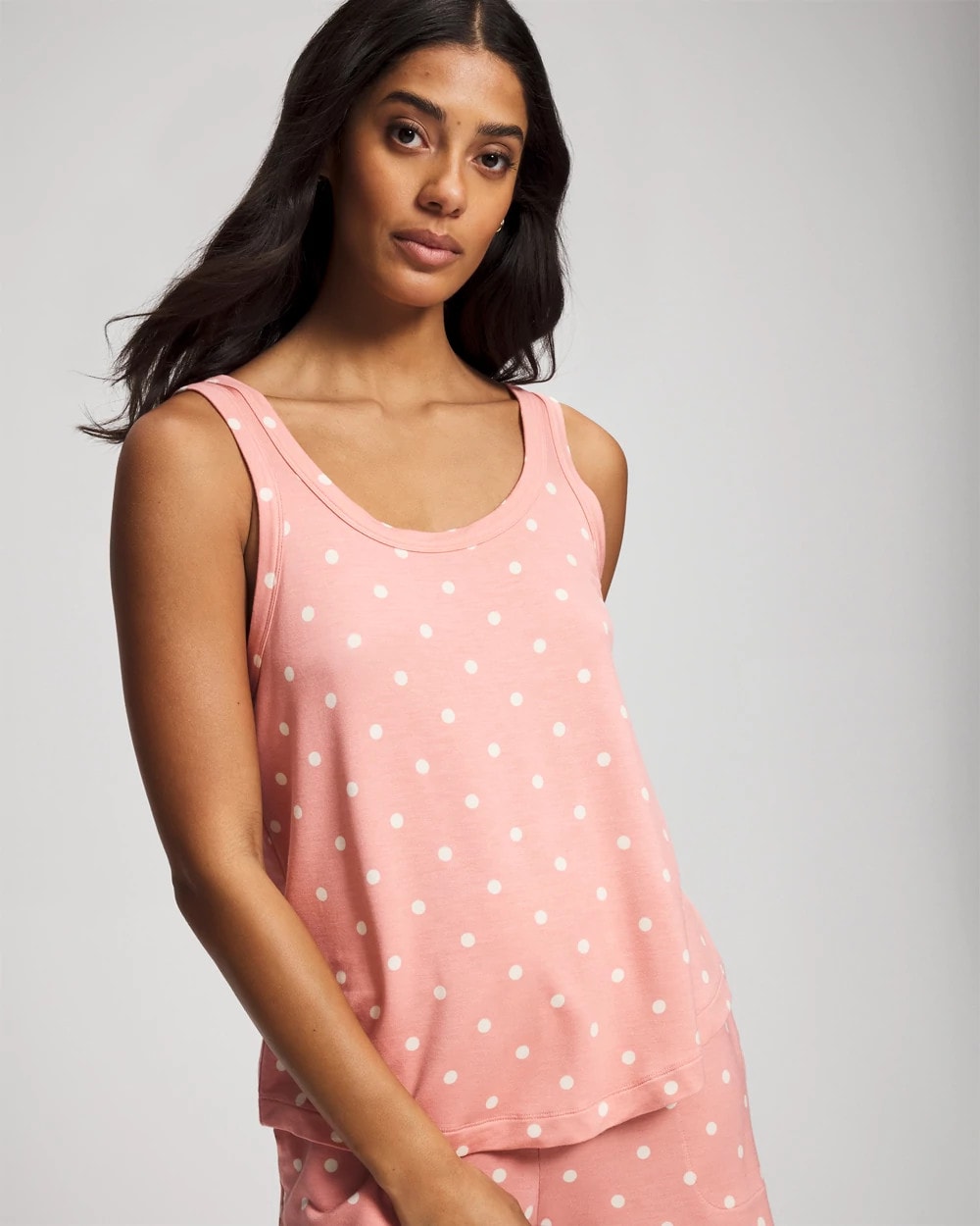 DREAMY DOT MID BLUSH PINK Pajama Tank