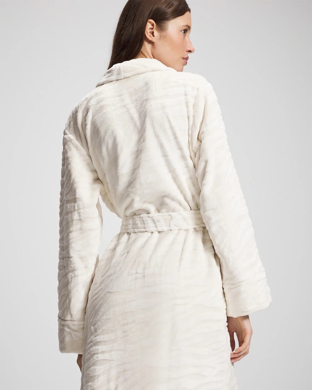 CHAMPAGNE DREAMS Textured Plush Long Robe