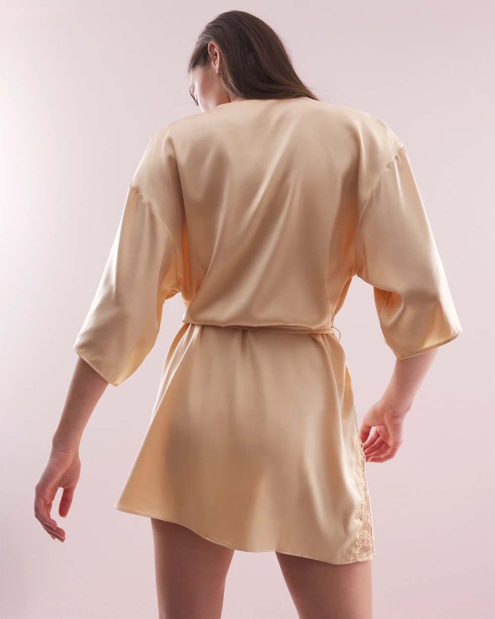 MAPLE SUGAR Silk Short Robe