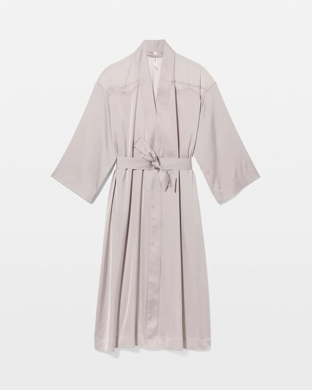 GRAY GLASS Lace Long Robe