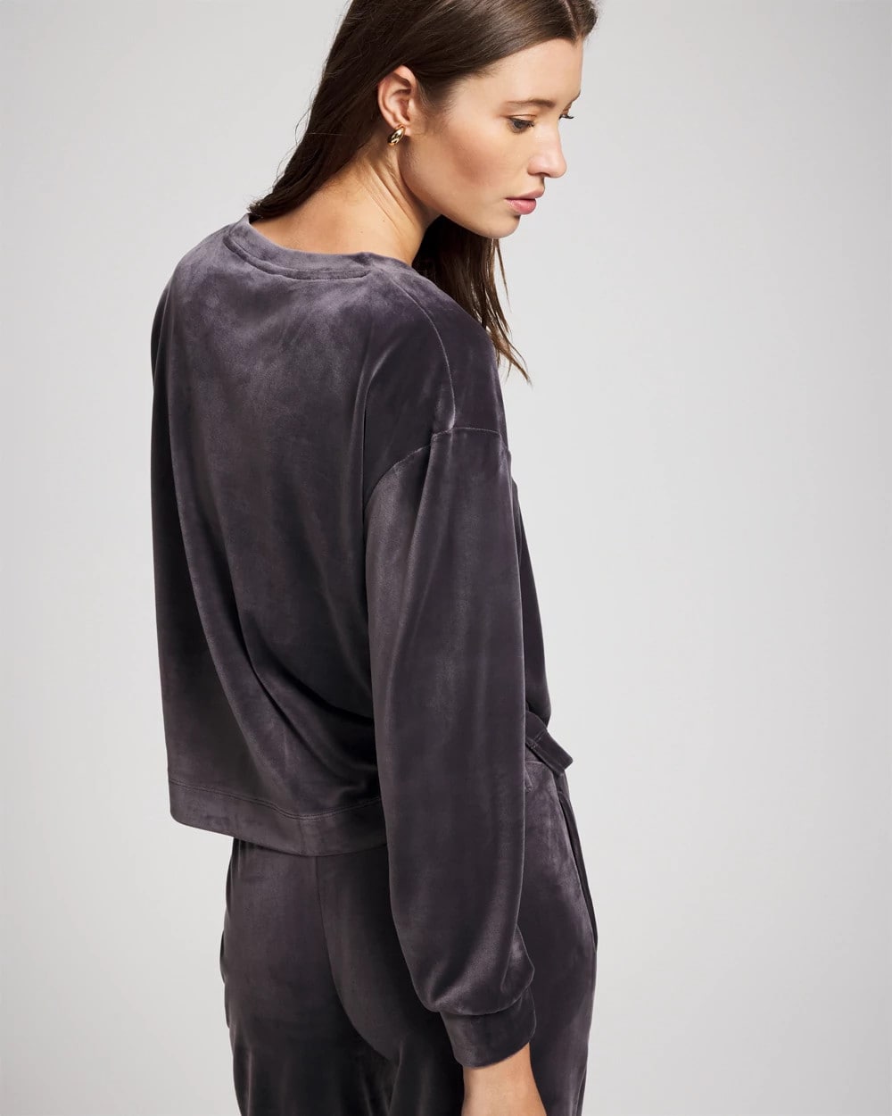 GRAY INK Velour Crewneck Sweatshirt