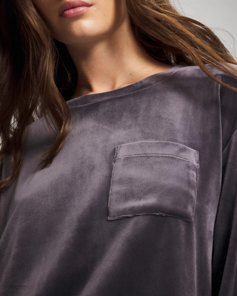 GRAY INK Velour Crewneck Sweatshirt