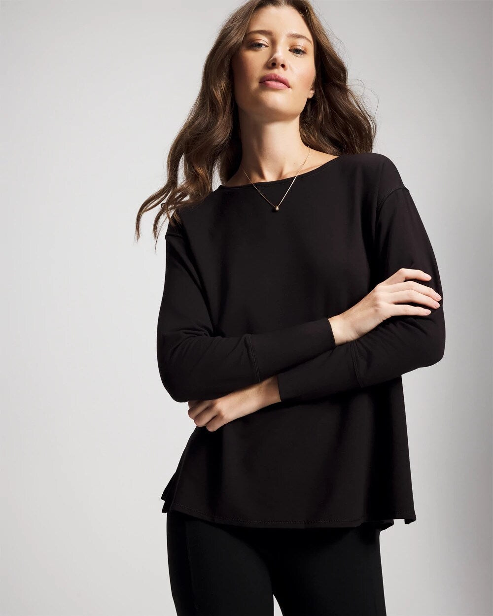 BLACK Ultra Soft Fleece Dolman Top
