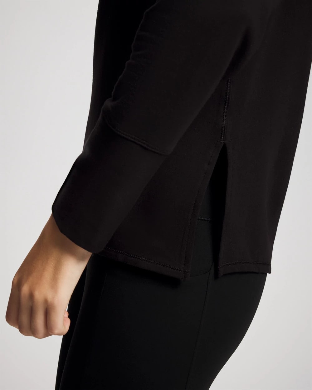 BLACK Ultra Soft Fleece Dolman Top