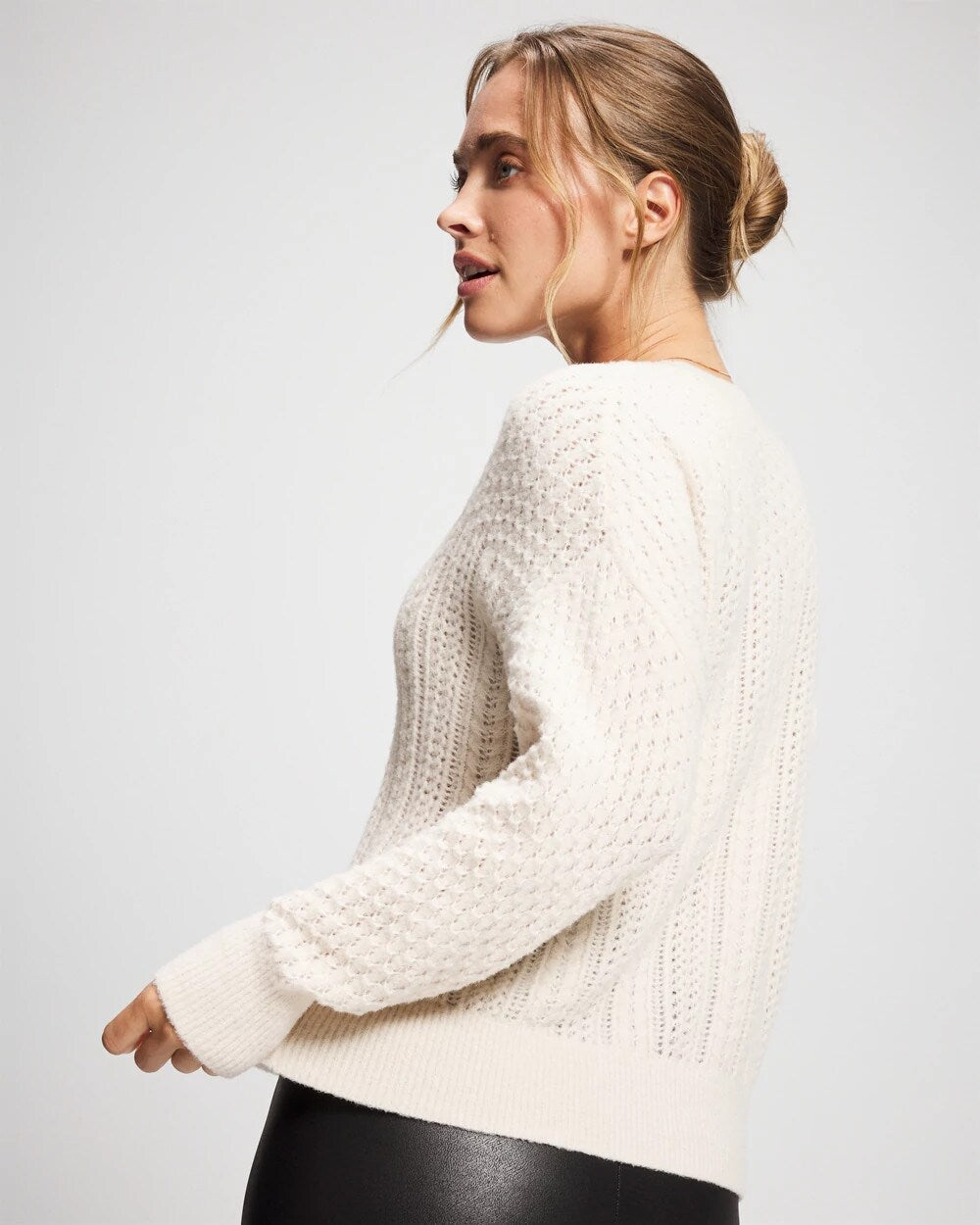 PARCHMENT Mix Stitch Crew Neck Sweater