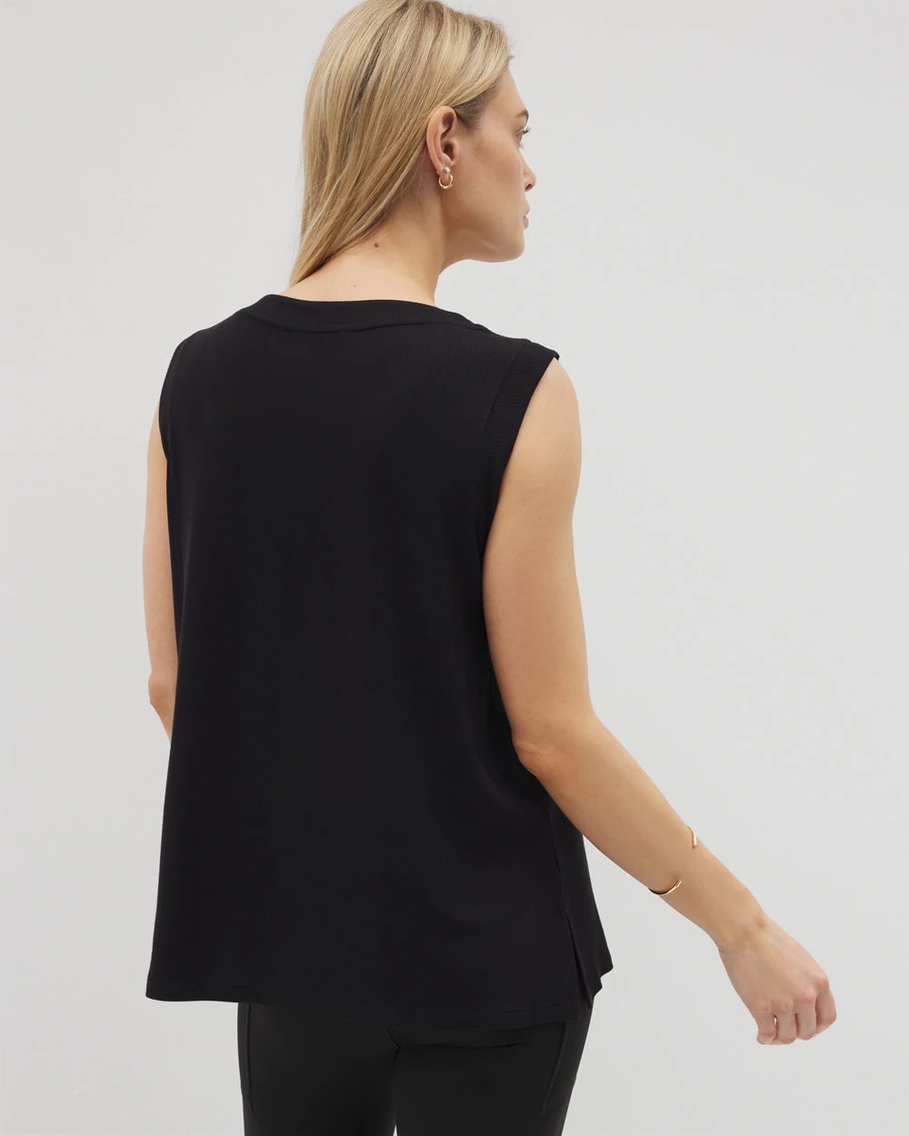 BLACK Rib Knit Sleeveless Top