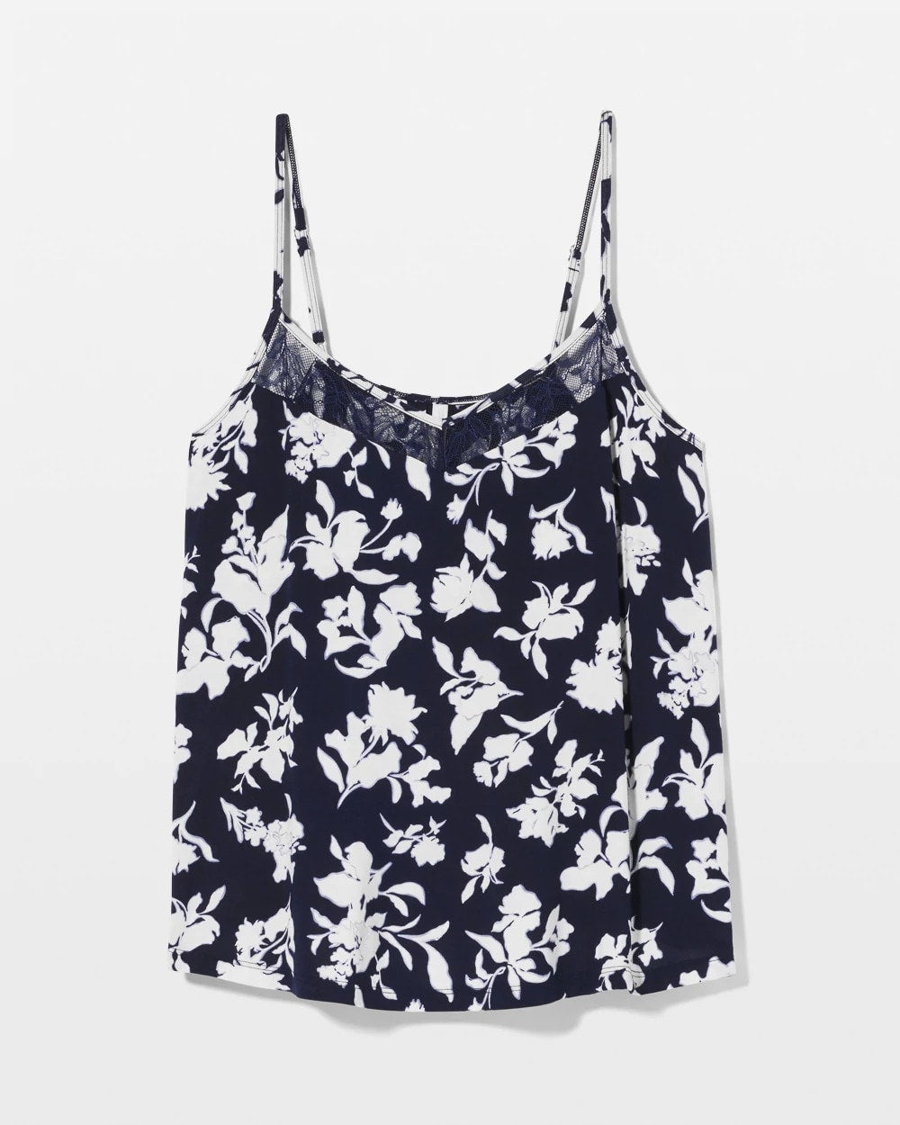 SERENITY PETALS NAVY Lace Cami