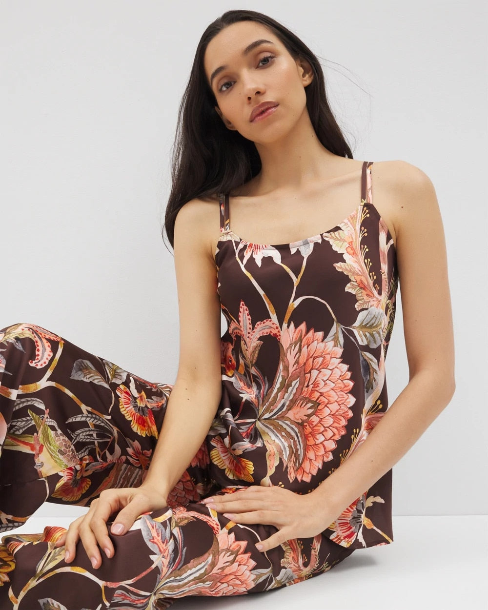 PARROT-DISO PLUME G FR Double Strap Pajama Cami