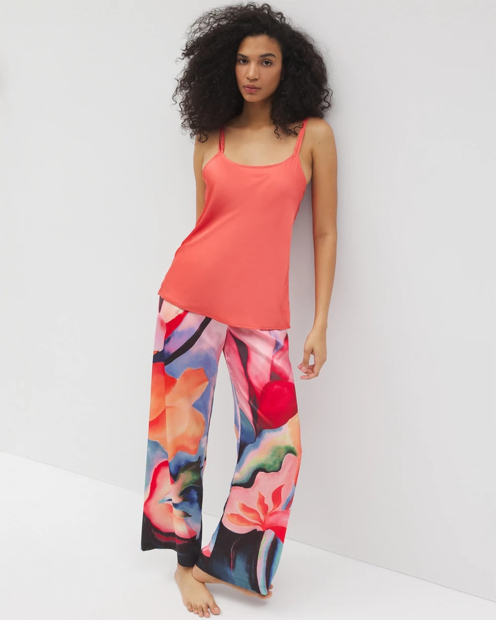 DEEP SEA CORAL Double Strap Pajama Cami