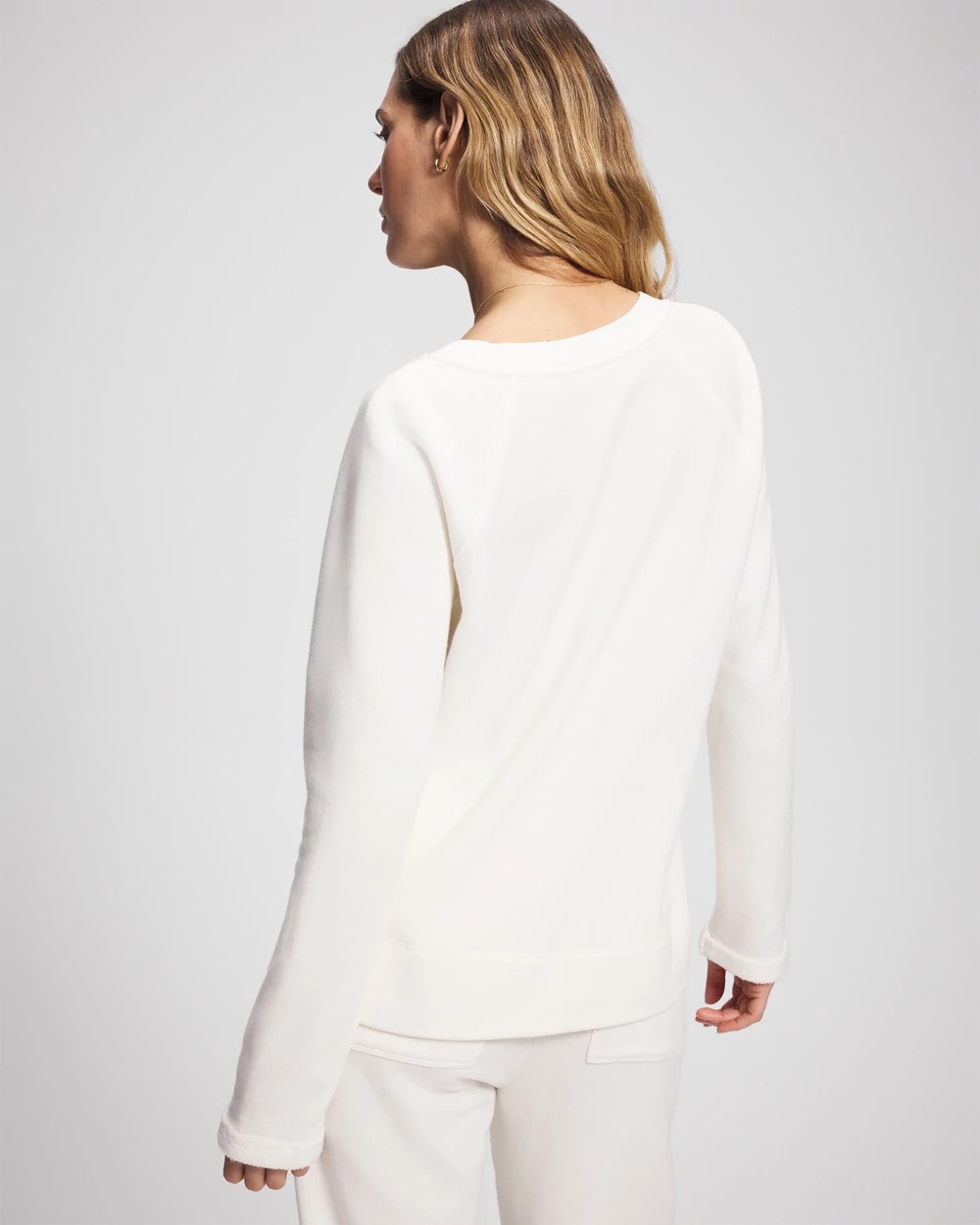 SHEA Essential Terry V-Neck Sweatshirt