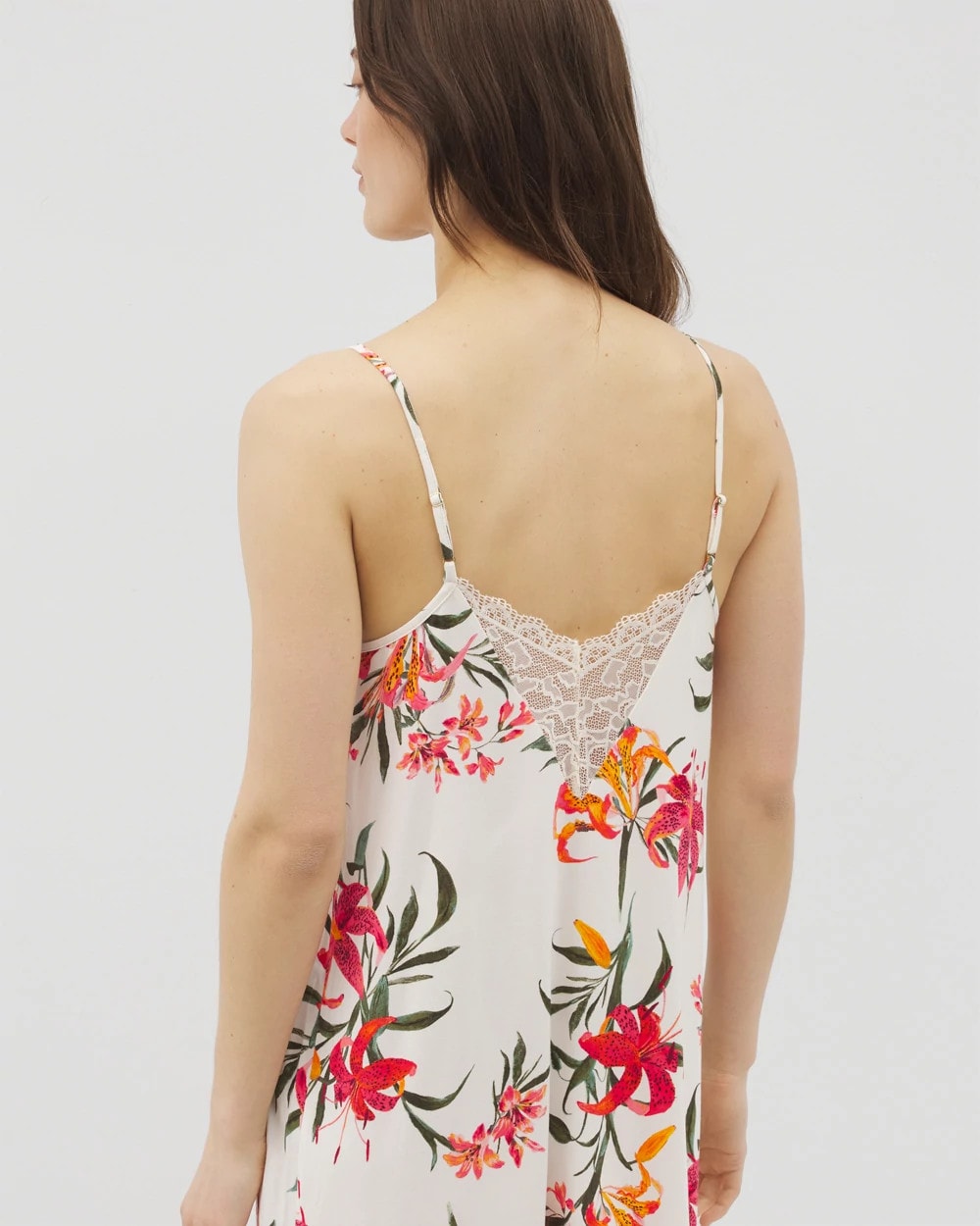 LE TIGRE FLORA CHAMPAGNE Lace Trim Chemise