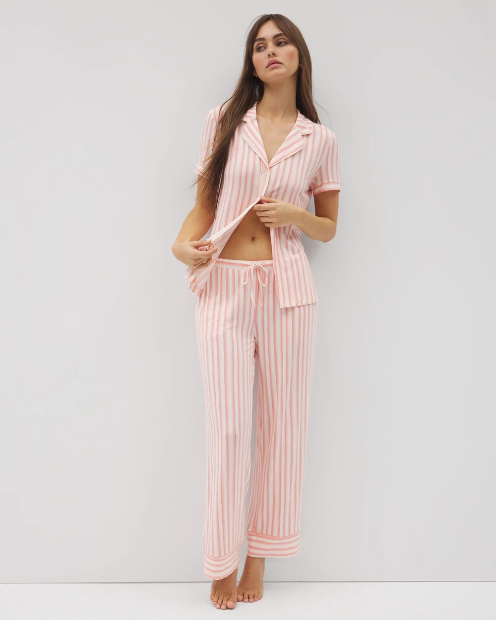 SUNNY STRIPES CHAMPAGNE Printed Pajama Pants