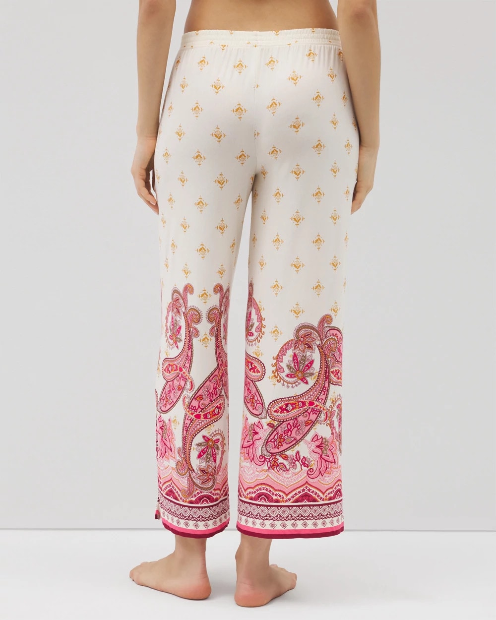 KASHMIR PAISLEY PLCD CH Cropped Pajama Pants