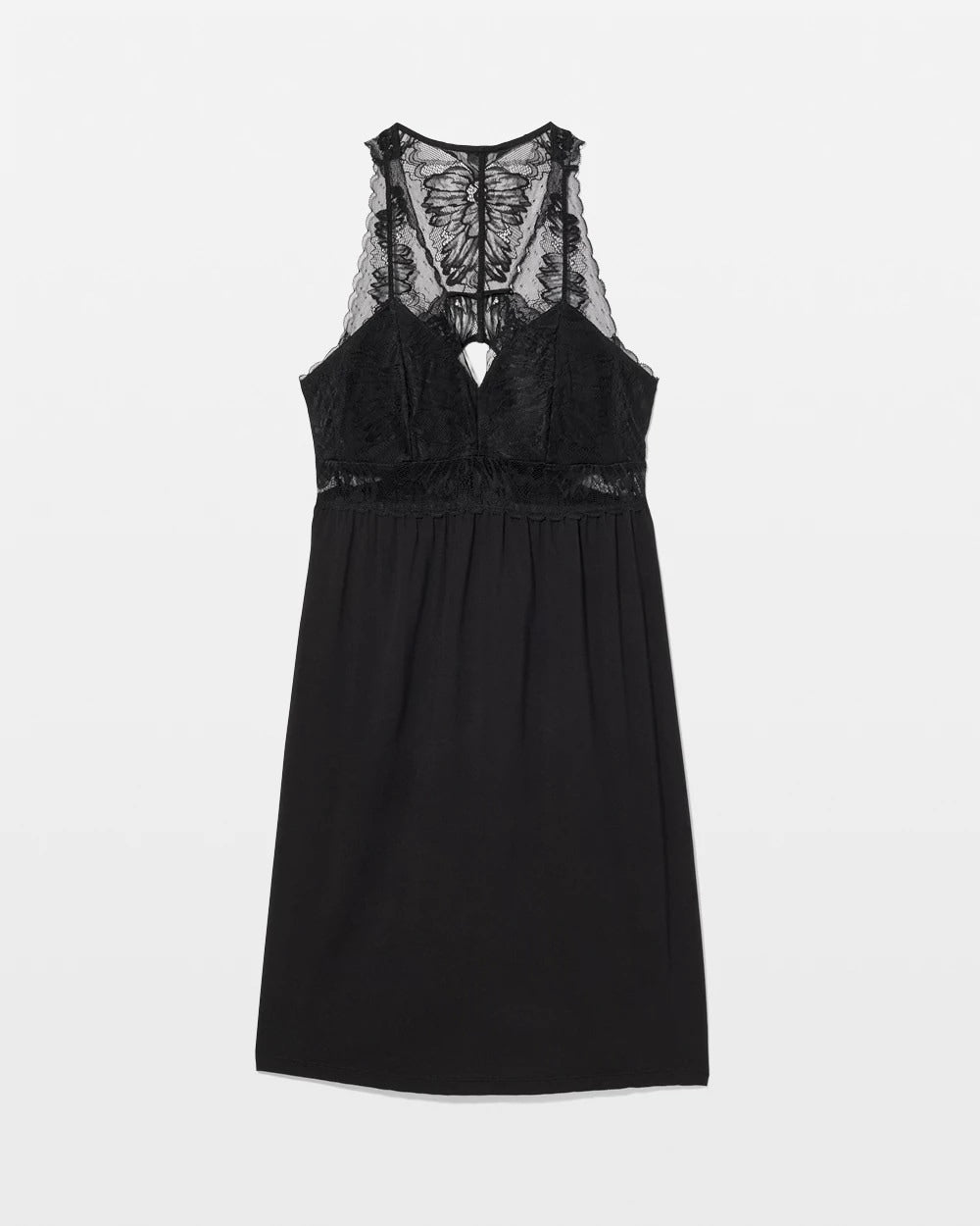 BLACK Soft Support Lace Chemise