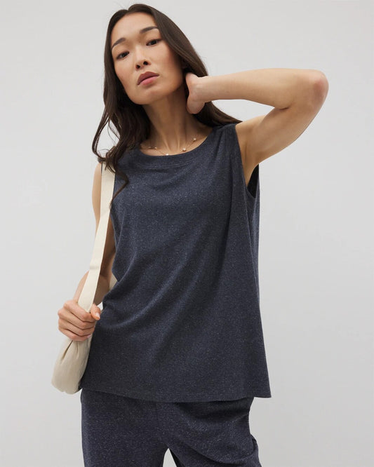 HEATHER ECLIPSE Rib Knit Sleeveless Top