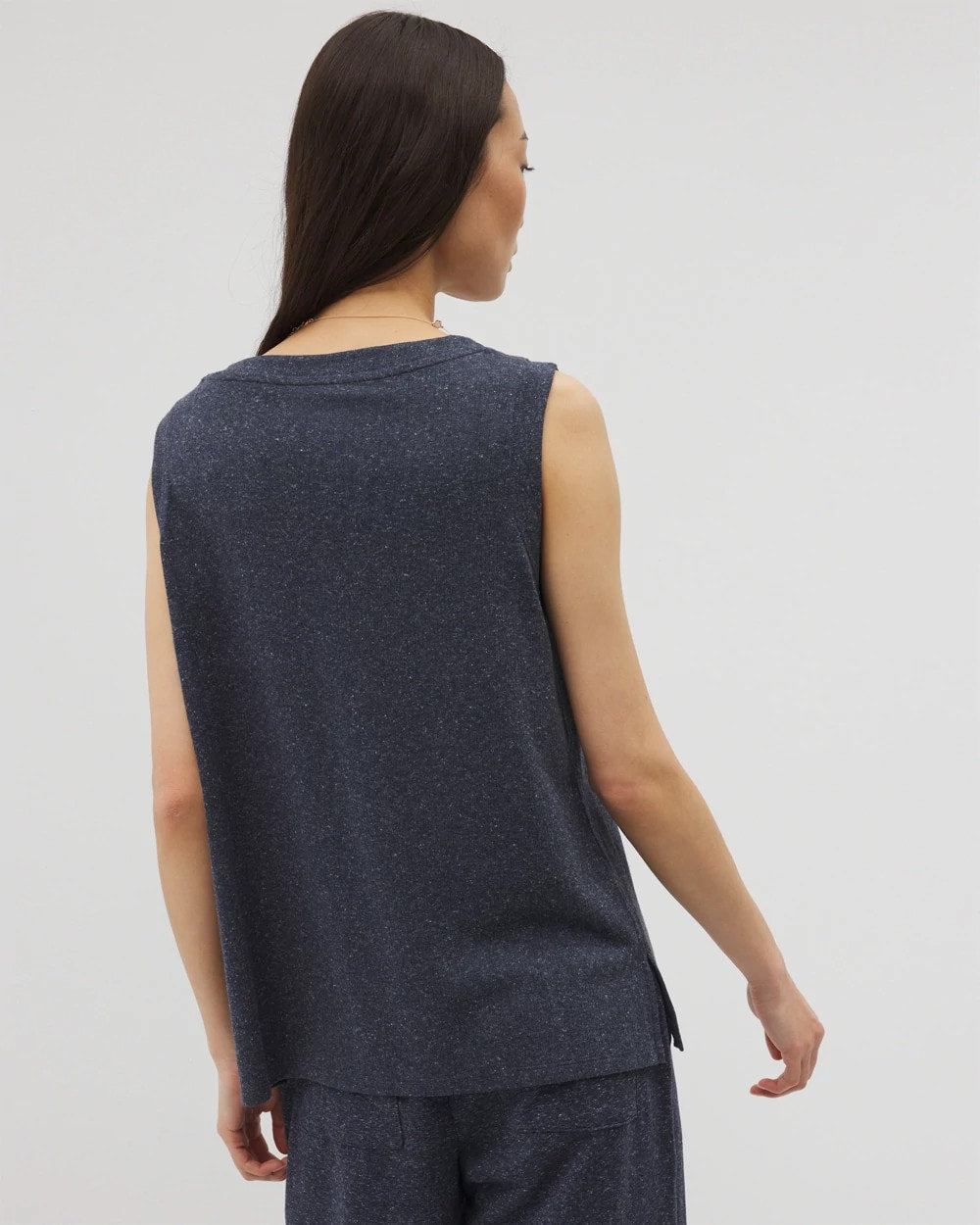 HEATHER ECLIPSE Rib Knit Sleeveless Top