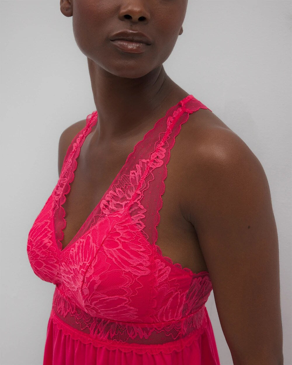 PERFECT PINK Soft Support Lace Pajama Cami