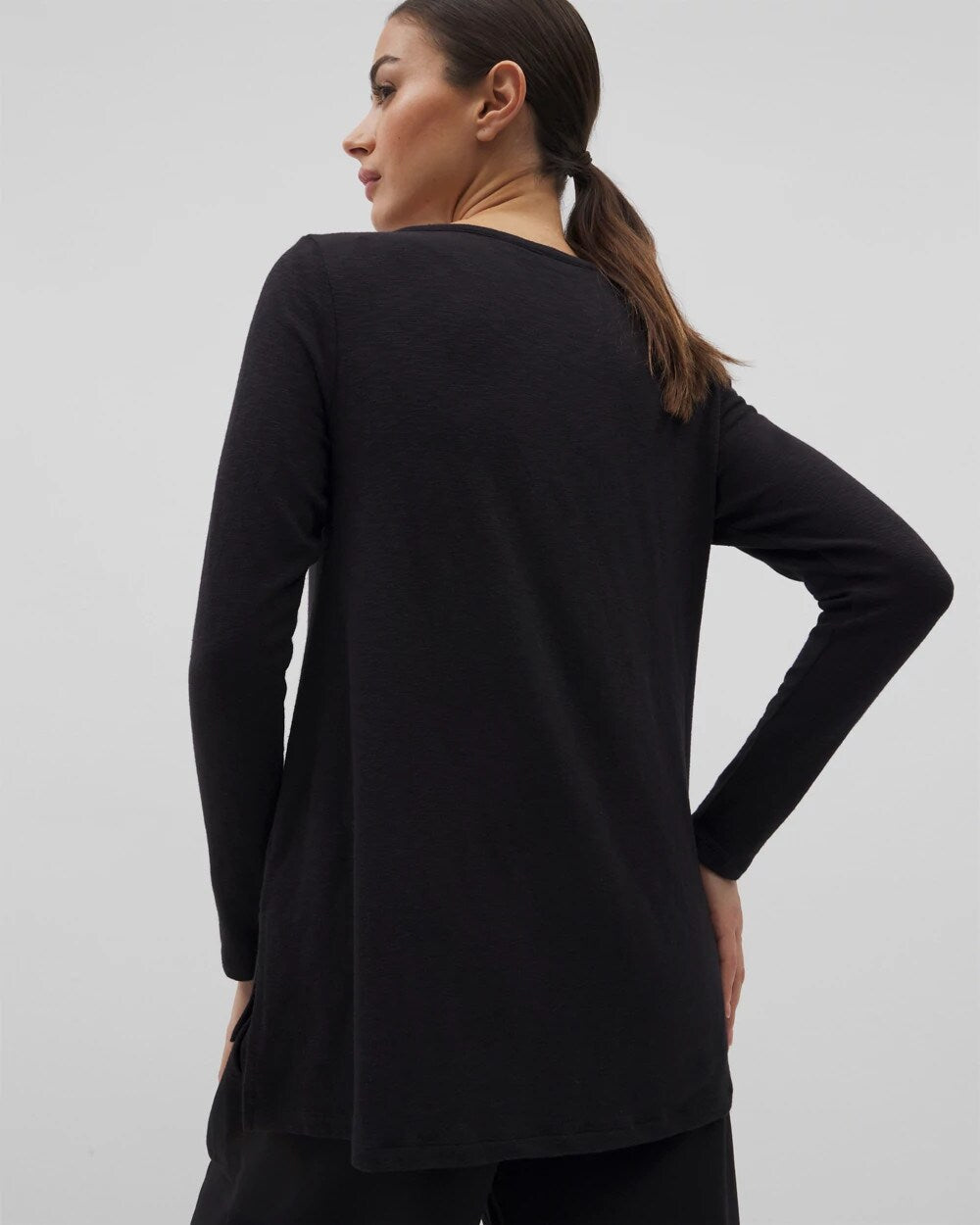 BLACK Long-Sleeve Top