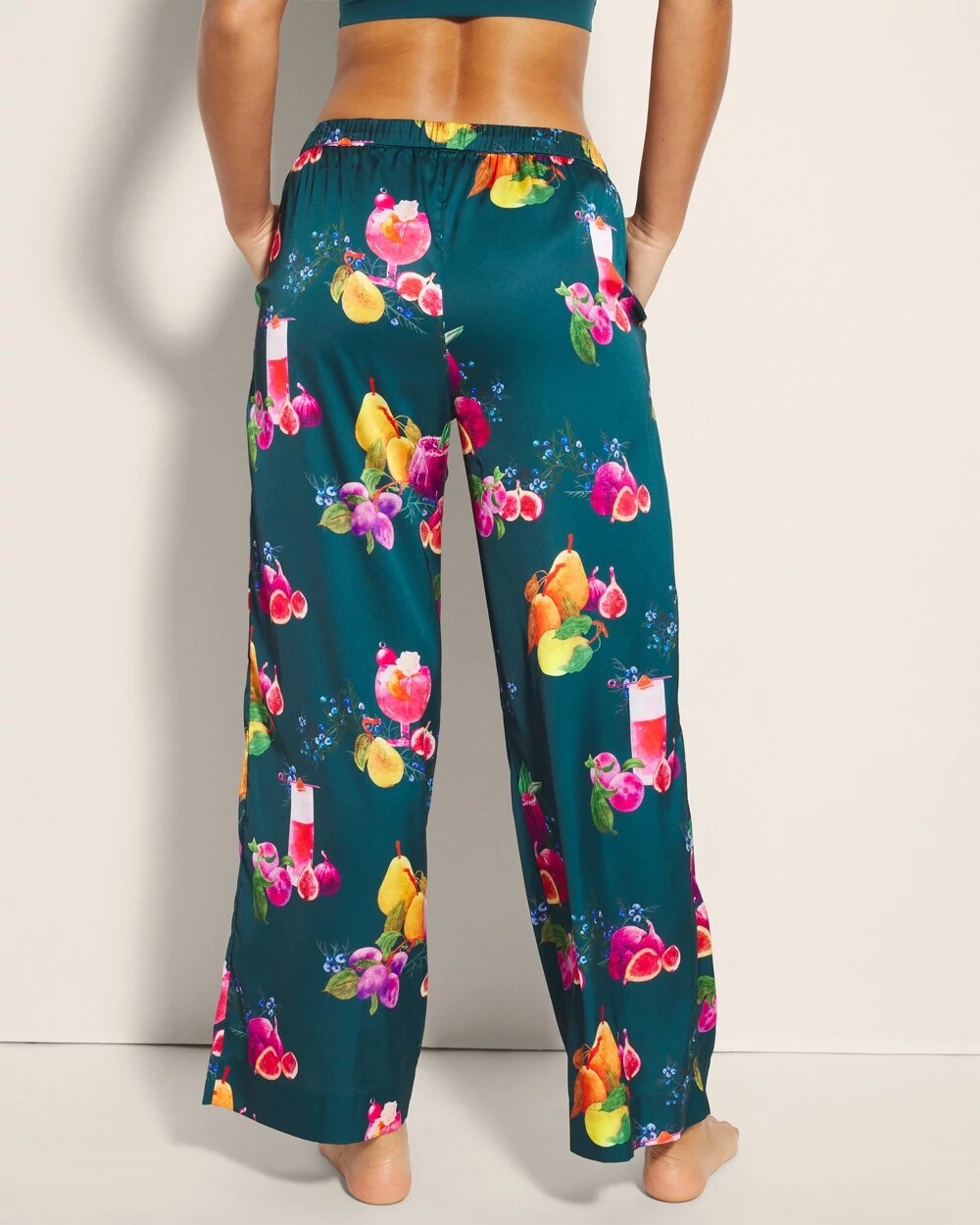 GETTIN FIGGY WITH IT TEAL Piped Pajama Pant