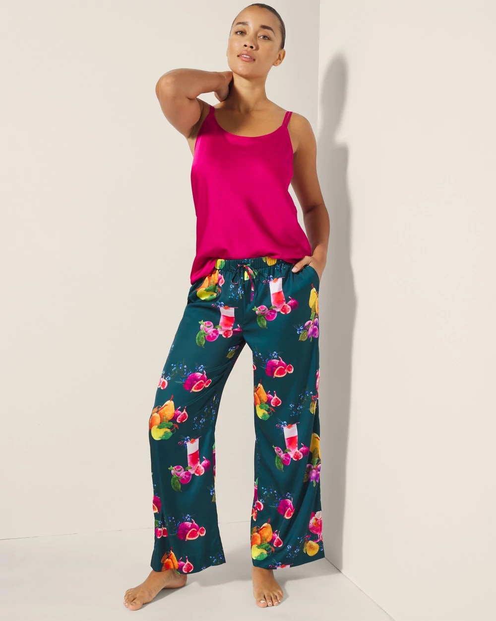 GETTIN FIGGY WITH IT TEAL Piped Pajama Pant