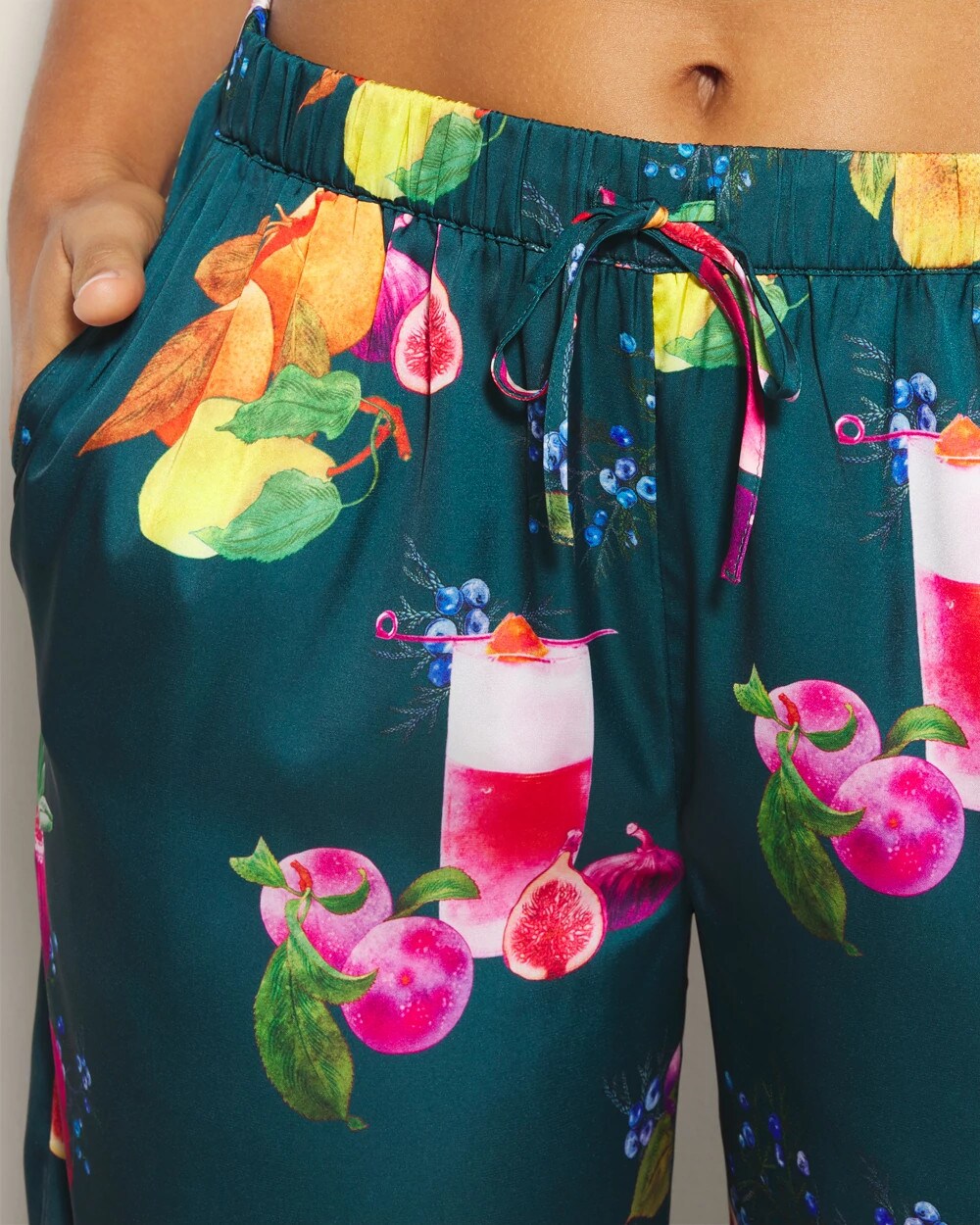 GETTIN FIGGY WITH IT TEAL Piped Pajama Pant