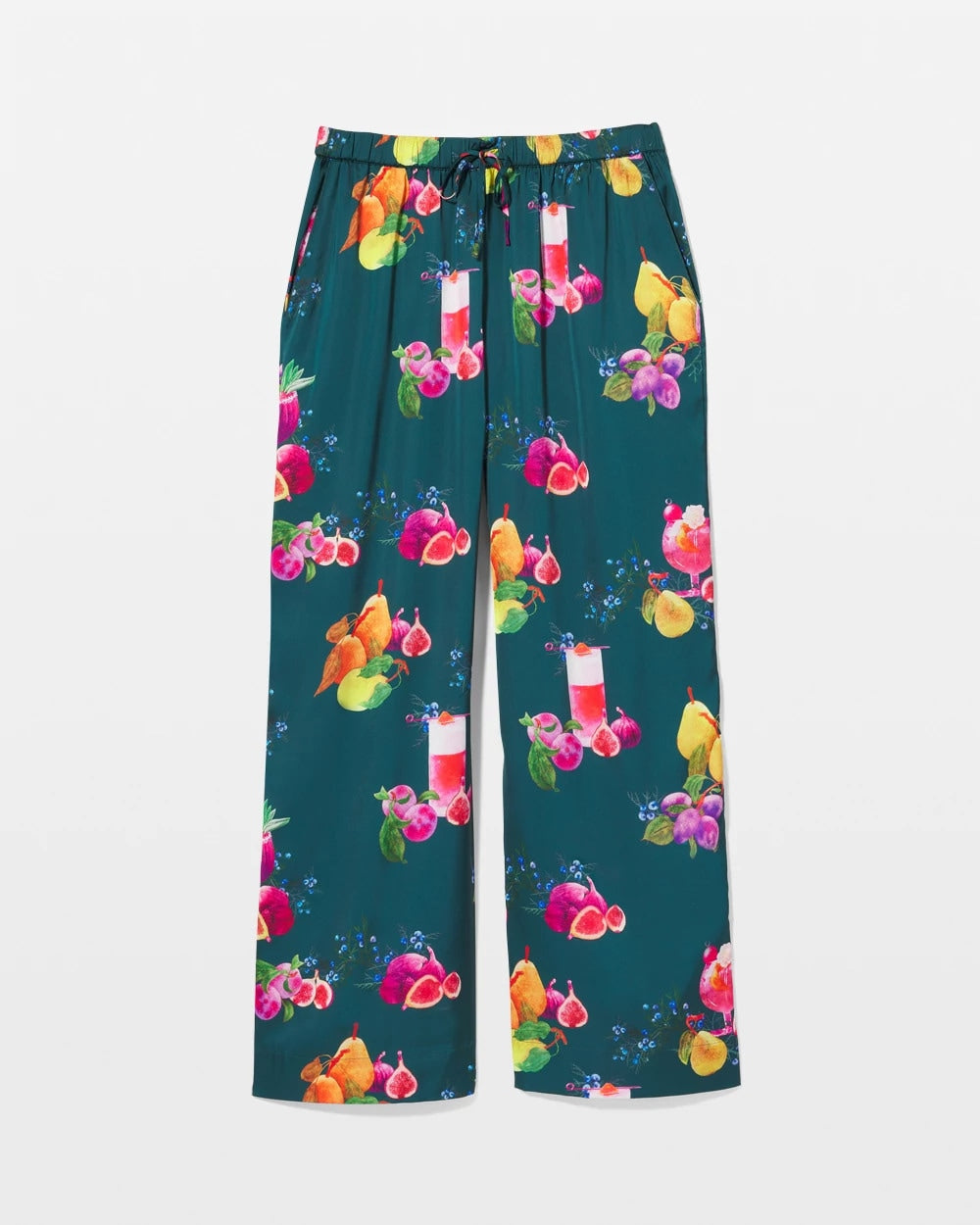 GETTIN FIGGY WITH IT TEAL Piped Pajama Pant