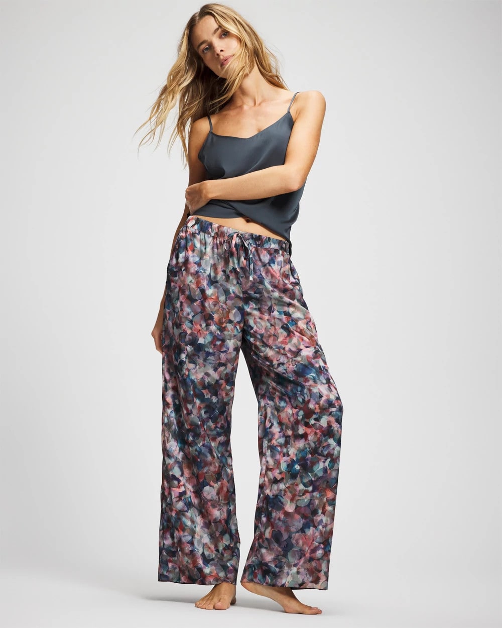 PETAL MOSAIC PETROL Piped Pajama Pant