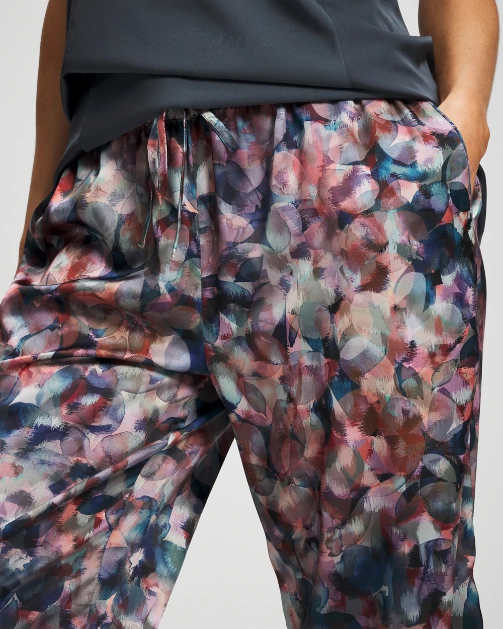 PETAL MOSAIC PETROL Piped Pajama Pant
