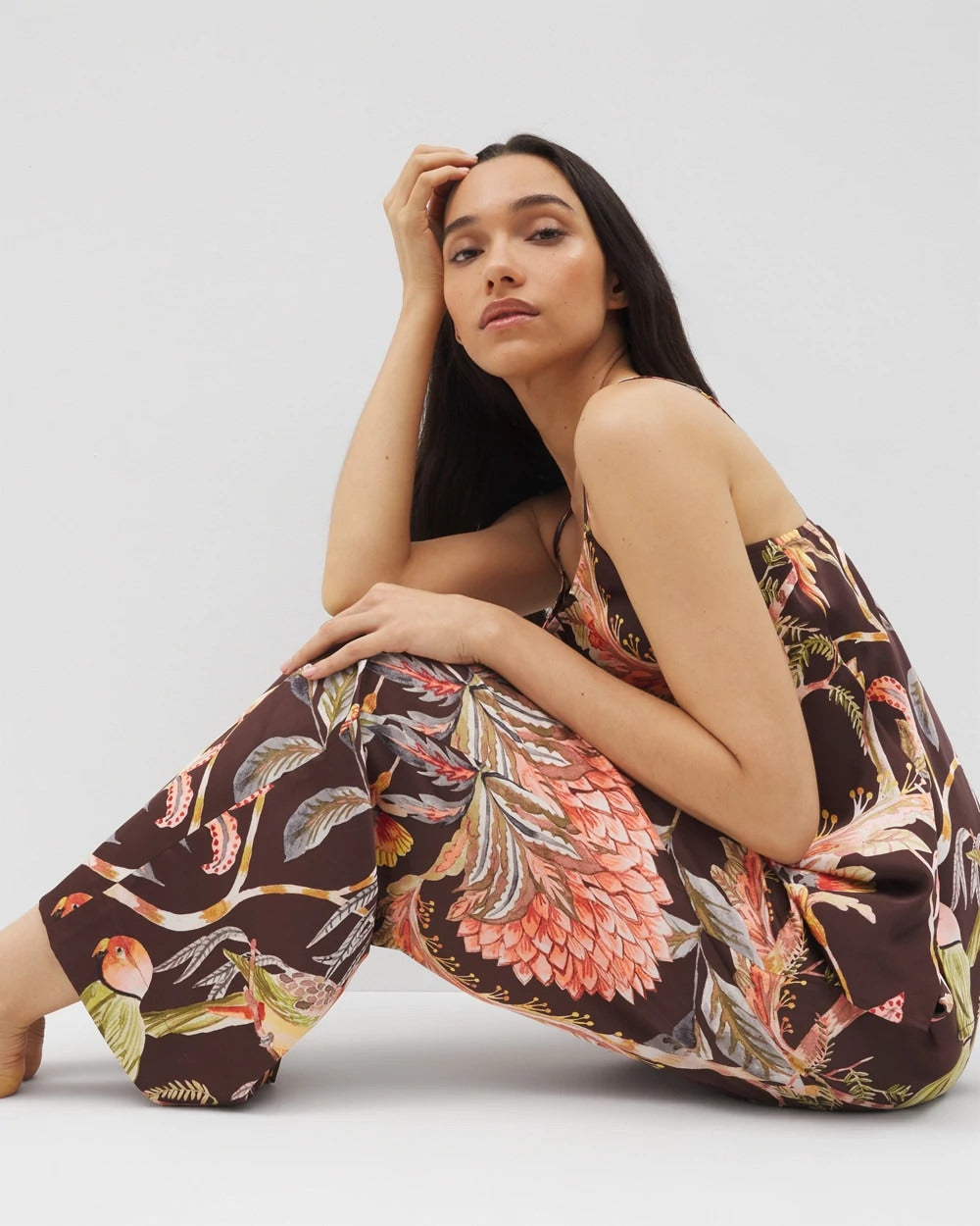 PARROT-DISO PLUME G FR Piped Pajama Pant
