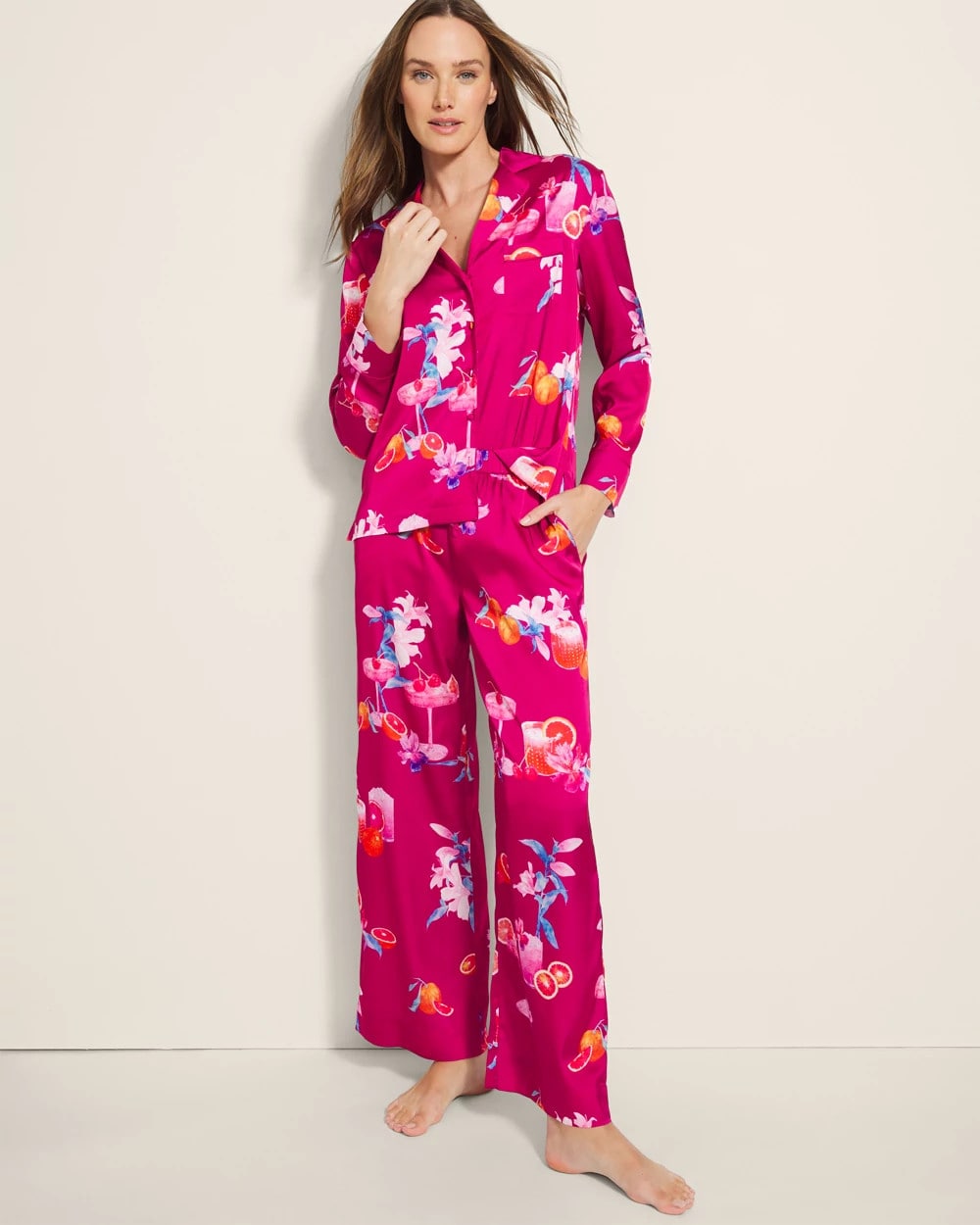 ORANGE YOU GLAD PINK COSM Piped Pajama Pant