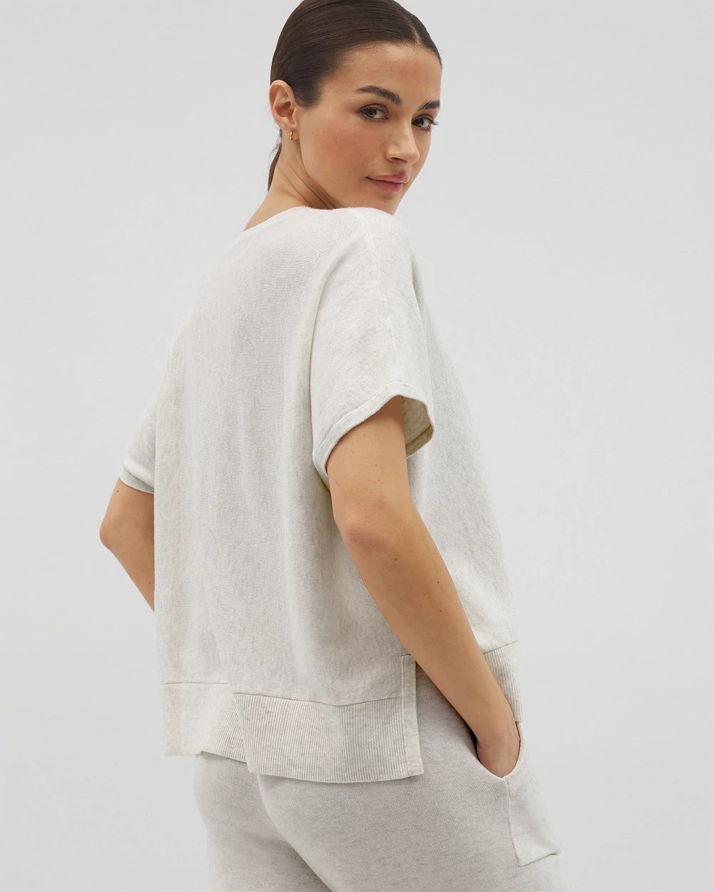 HEATHER CRYSTAL Dolman Sweater Top
