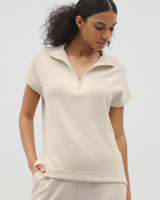 PARCHMENT Quarter Zip Top