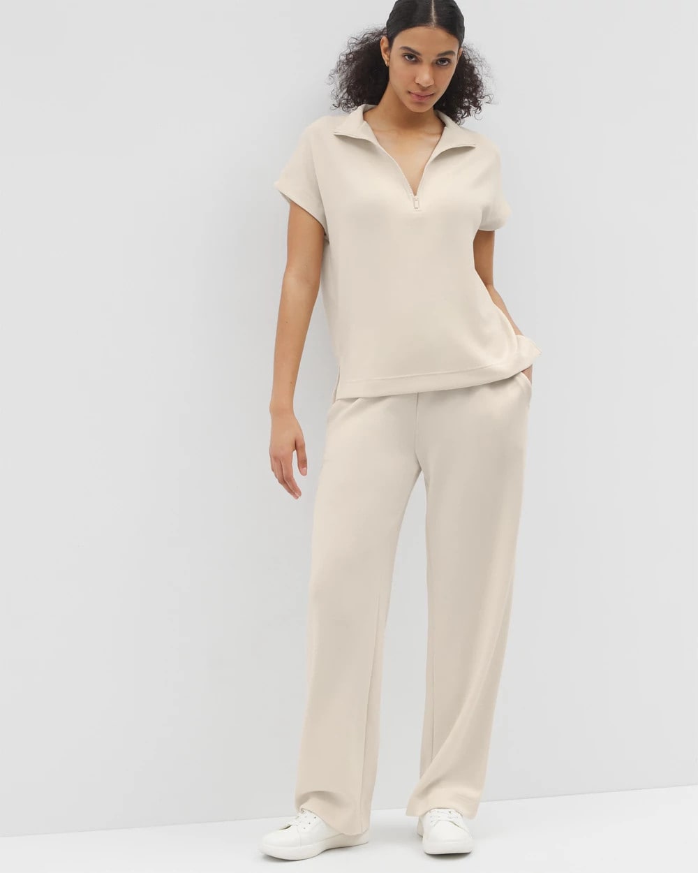PARCHMENT Quarter Zip Top