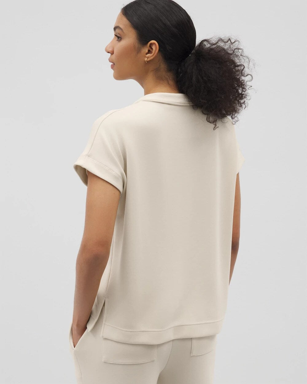 PARCHMENT Quarter Zip Top