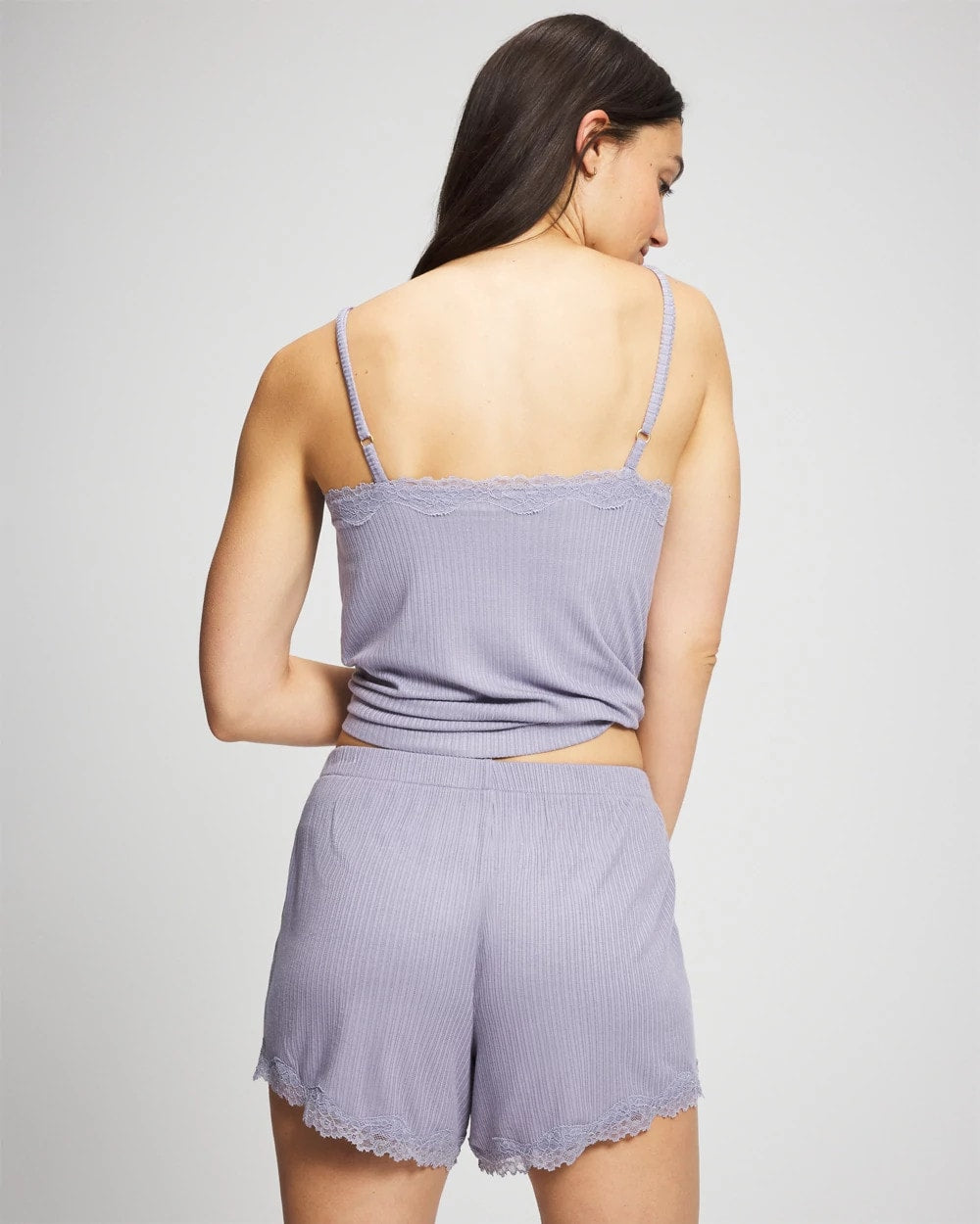 LAVENDER CLOUD Pointelle Pajama Short