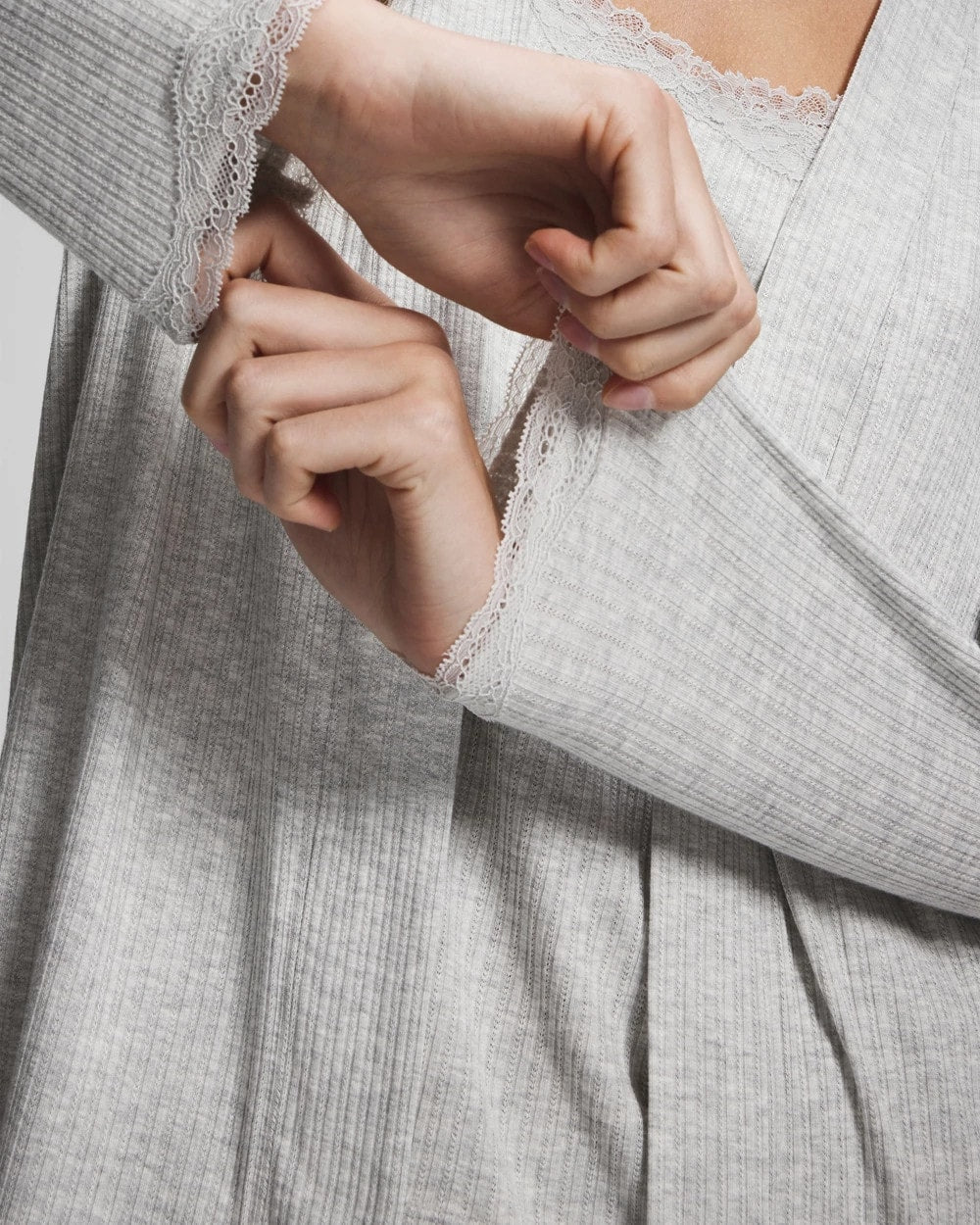 HEATHER FROST Pointelle Pajama Cardi