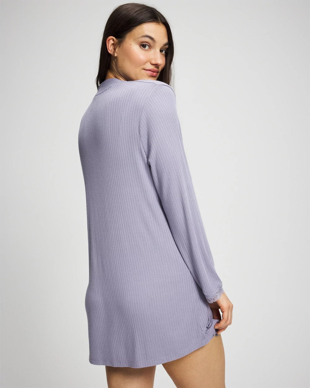 LAVENDER CLOUD Pointelle Pajama Cardi