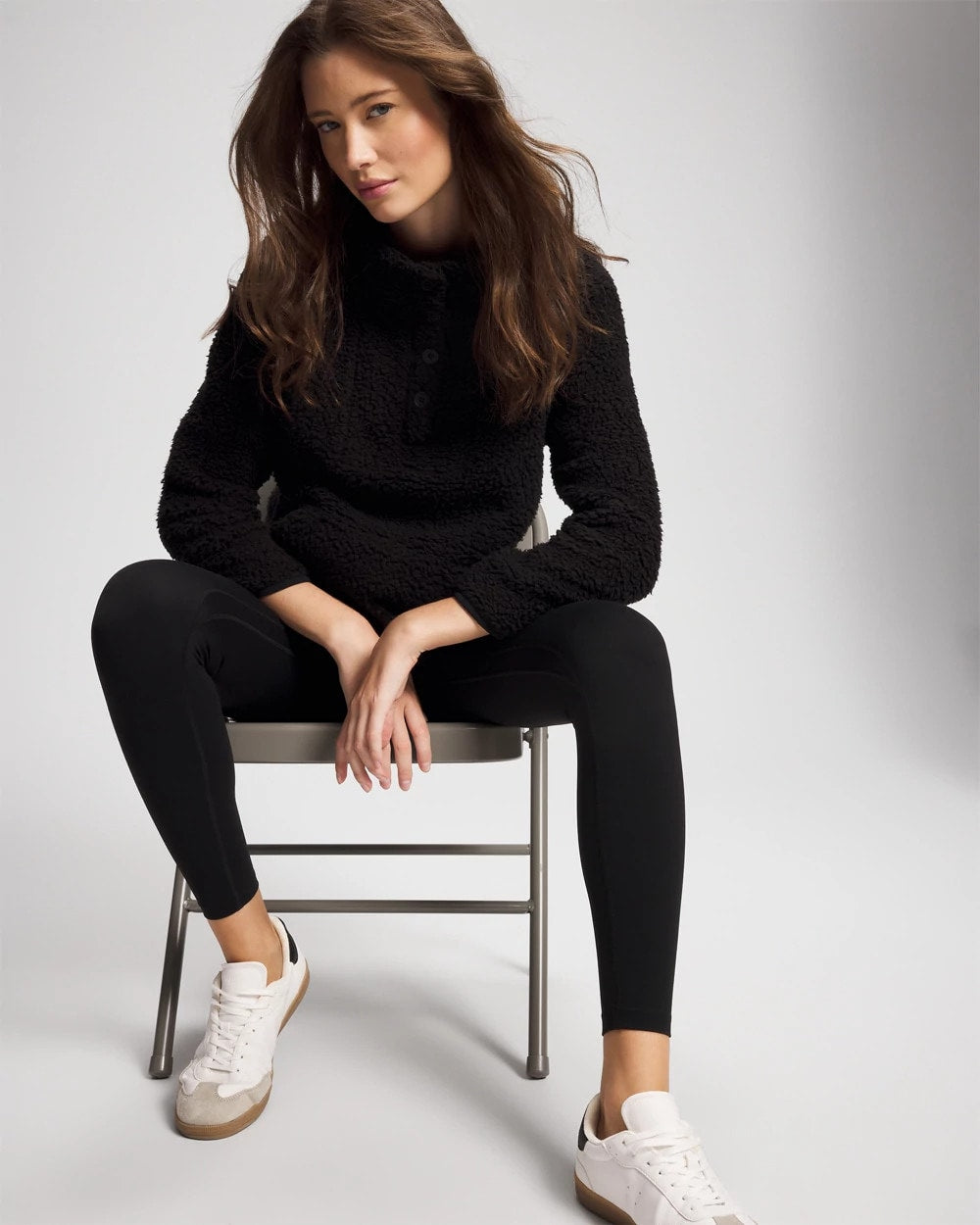 BLACK Sherpa Pullover