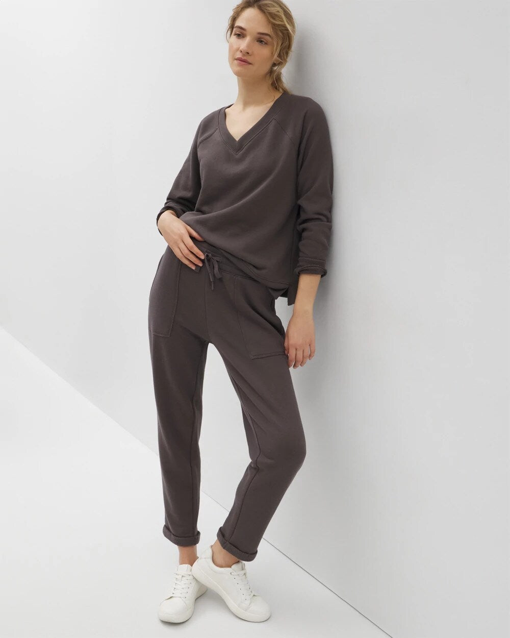 GALAXY GRAY V-Neck Sweatshirt