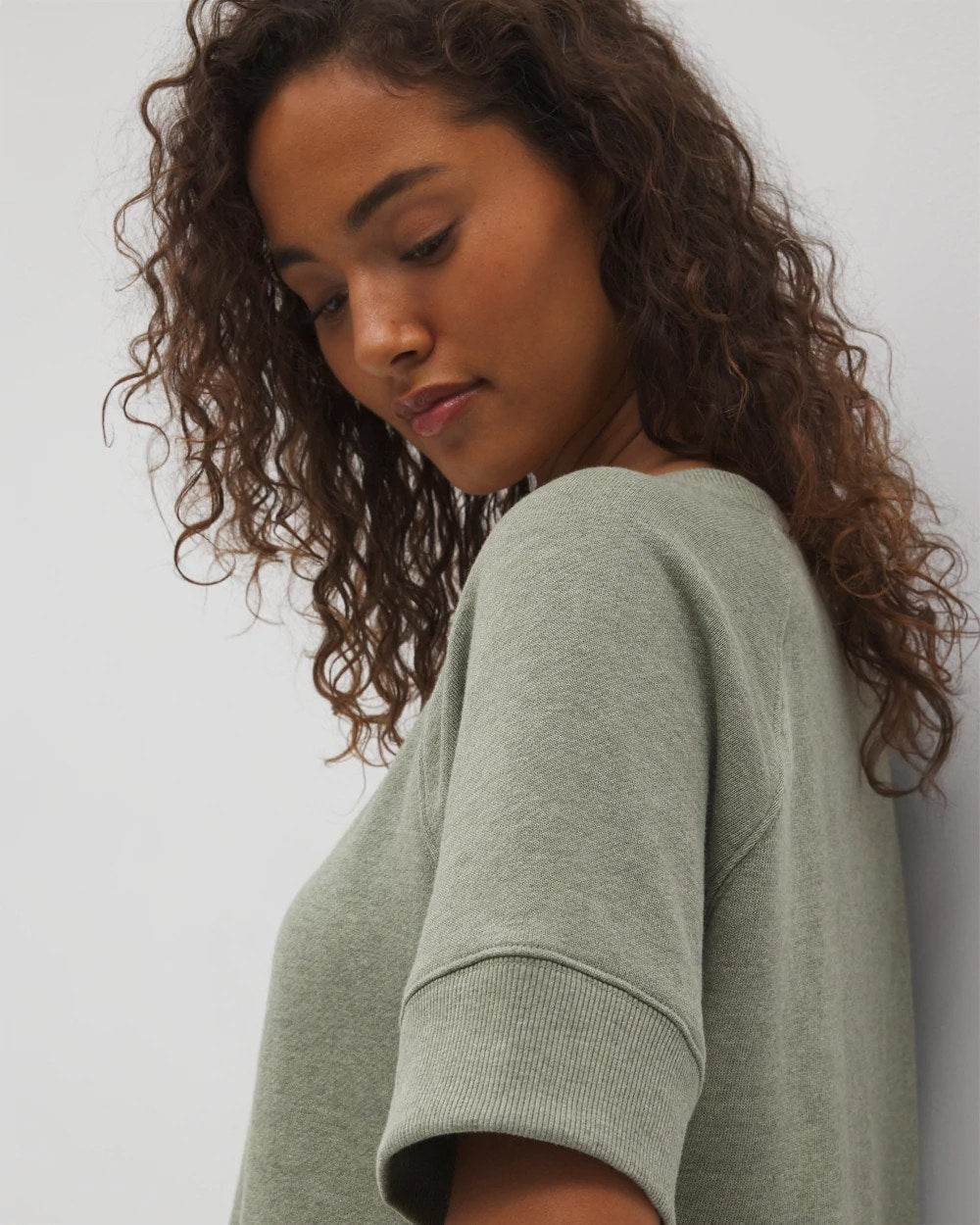 HEATHER HIGHLANDS Cotton Terry Dolman Top